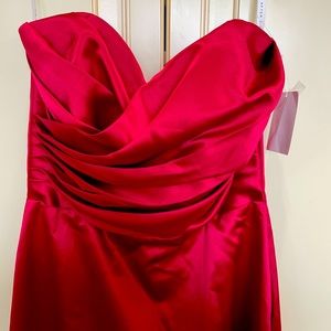 NWT After Six Red Satin Gown Size 10